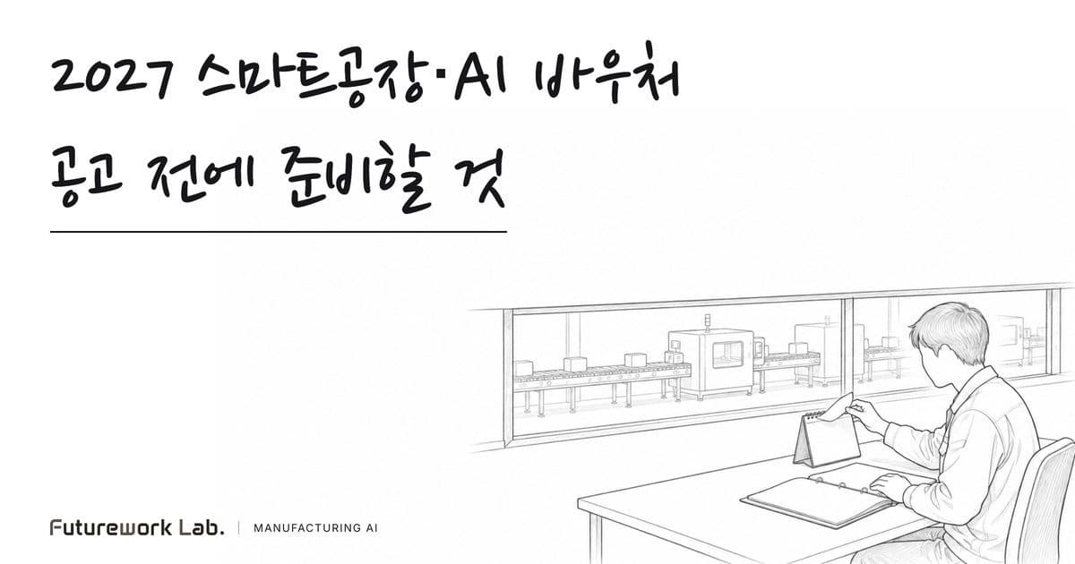 2027년 스마트공장·AI 바우처, 공고 전에 기업이 준비할 것