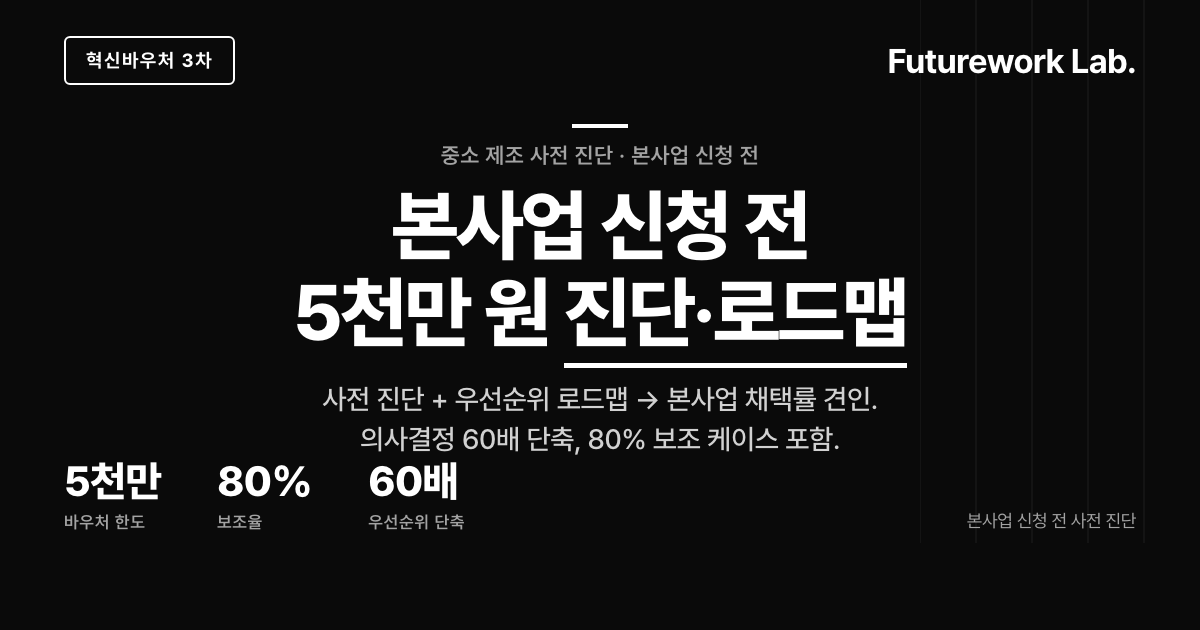 혁신바우처 3차 AI 컨설팅 5천만