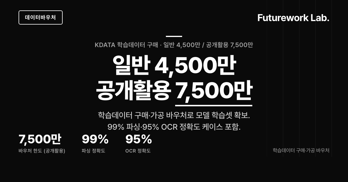 데이터바우처 7,500만 AI 학습데이터